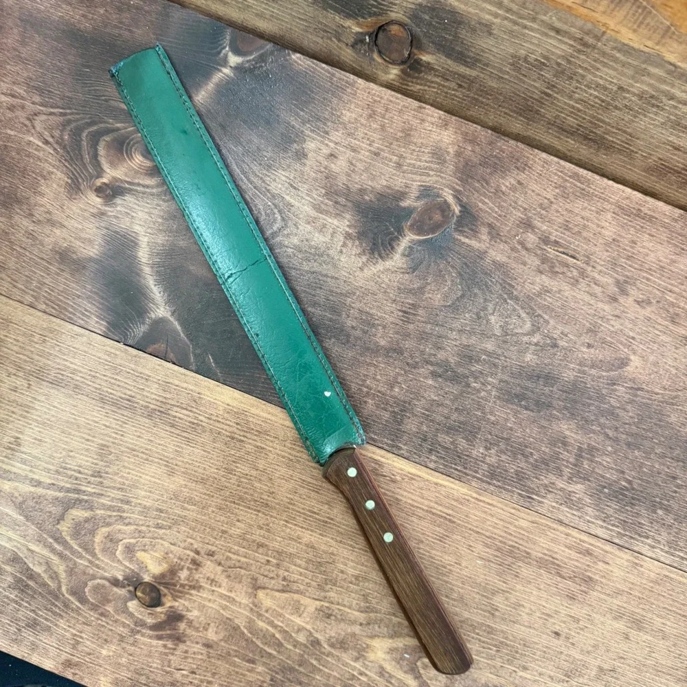 Flint Arrowhead USA Stainless Vanadium Slicer Knife 2495 Wood Handle with Sheath